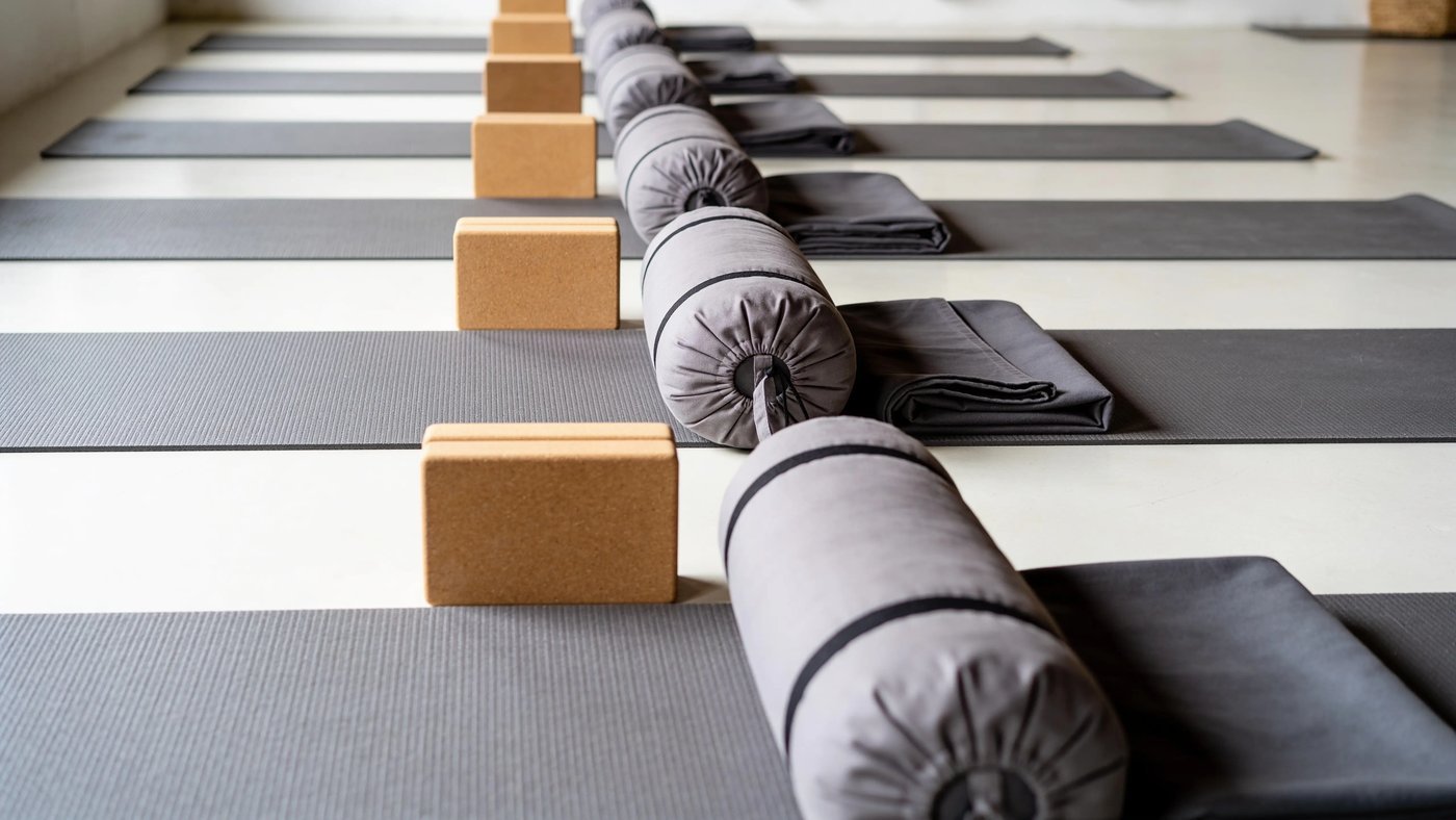 Ashtanga yoga - hizalı yoga matı ve düzenli props