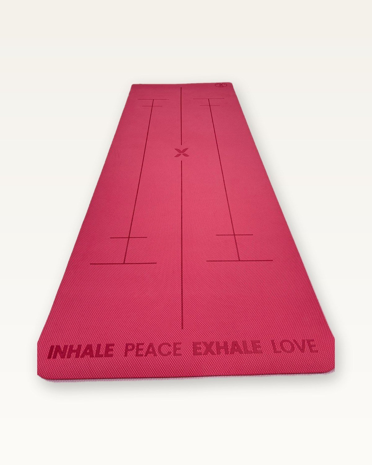 Hizalama çizgili özel slogan baskılı yoga matı